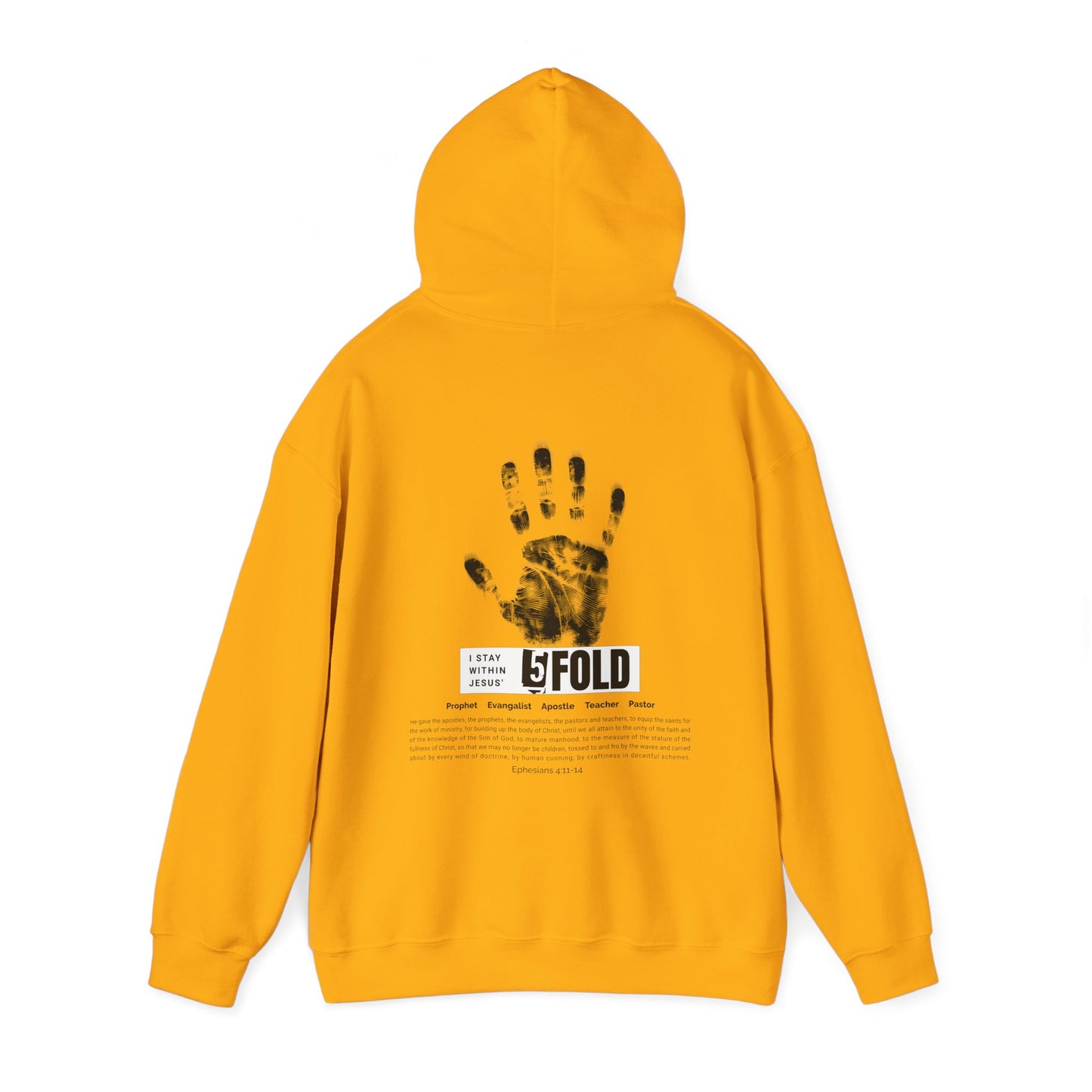 5-Fold Ministry Christian Hoodie – Faith-Based Men's Sweatshirt with Ephesians 4:11