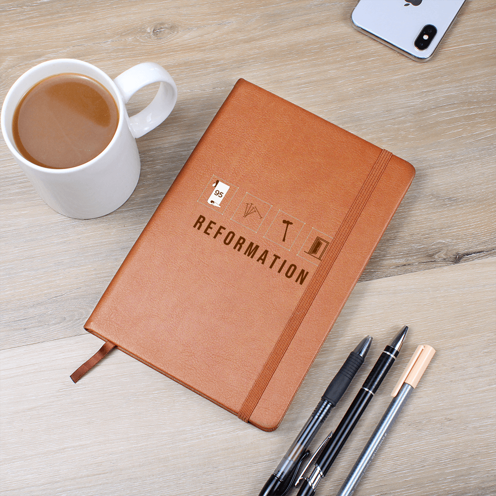 Reformation Leather Journal – 95 Theses Vintage Design | Faith-Inspired Notebook - FREE Shipping