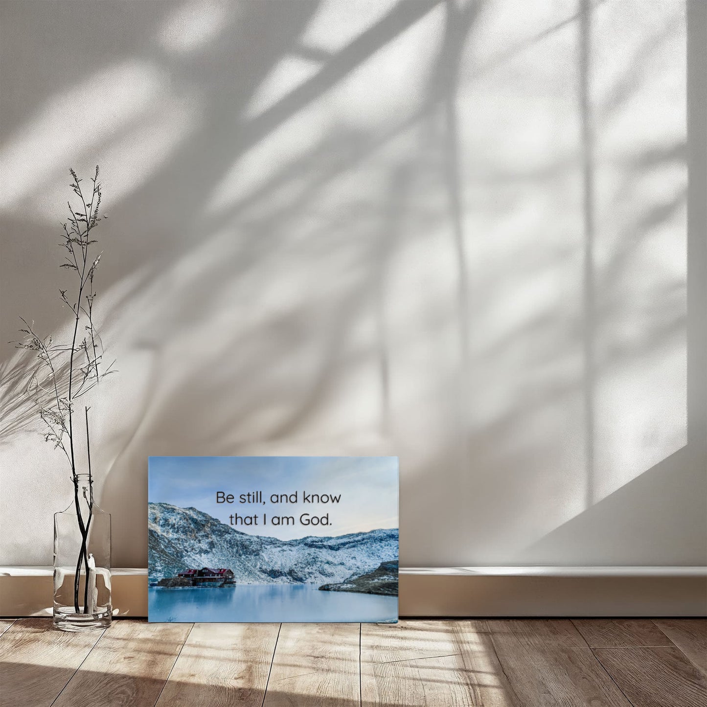 Be Still and Know – Bâlea Lake Canvas Wall Art | Psalm 46:10 Scripture Print | Original Romania Photography - FREE Shipping