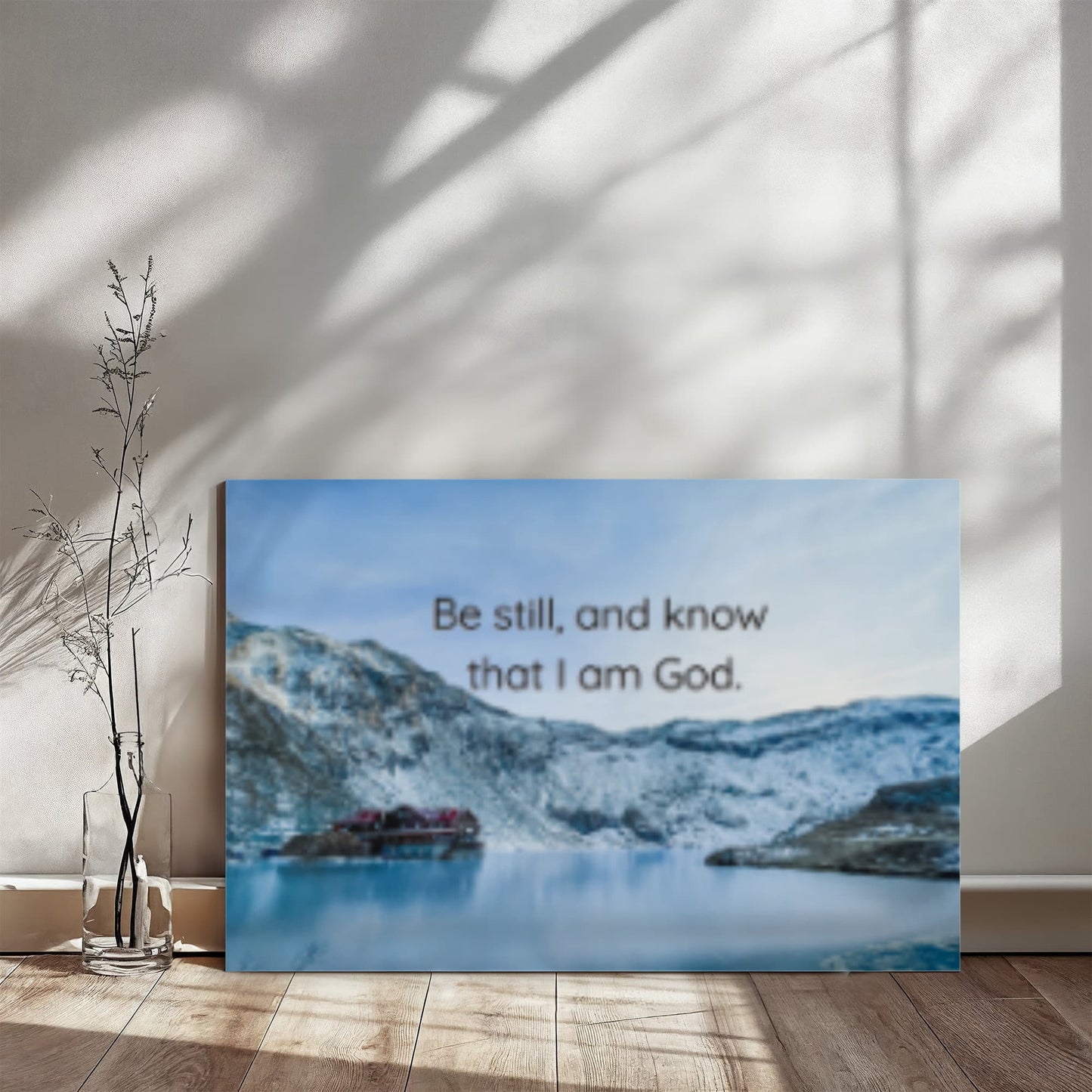 Be Still and Know – Bâlea Lake Canvas Wall Art | Psalm 46:10 Scripture Print | Original Romania Photography - FREE Shipping