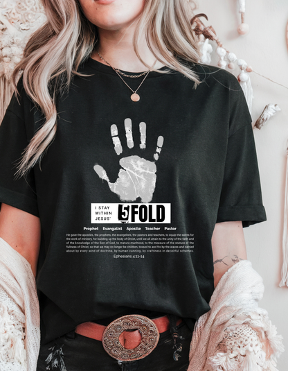 5-Fold Ministry Christian T-Shirt | Ephesians 4:11-14 Scripture Shirt | Faith-Based Apparel for Believers