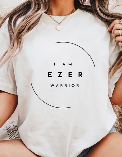 "I Am Ezer Warrior" Christian T-Shirt | Women’s Strength & Faith Tee | Biblical Empowerment Shirt
