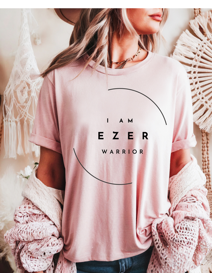 "I Am Ezer Warrior" Christian T-Shirt | Women’s Strength & Faith Tee | Biblical Empowerment Shirt