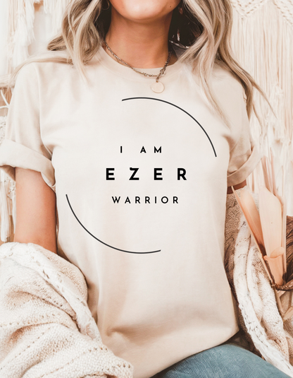 "I Am Ezer Warrior" Christian T-Shirt | Women’s Strength & Faith Tee | Biblical Empowerment Shirt