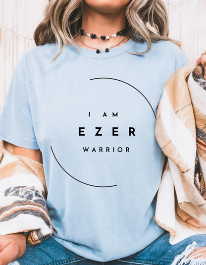 "I Am Ezer Warrior" Christian T-Shirt | Women’s Strength & Faith Tee | Biblical Empowerment Shirt