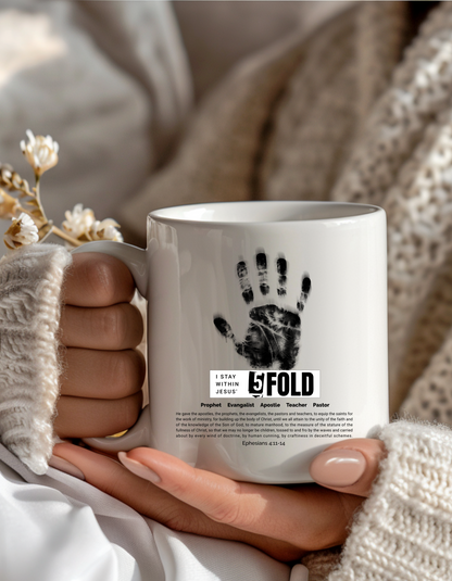 "5-Fold Ministry" Christian Mug | Ephesians 4:11-14 | Faith-Based Coffee Cup 11OZ