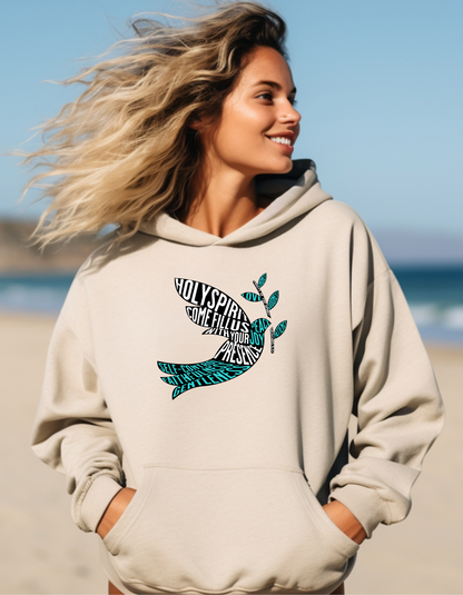Holy Spirit Dove Christian Women’s Hoodie – Inspirational Faith-Based Sweatshirt