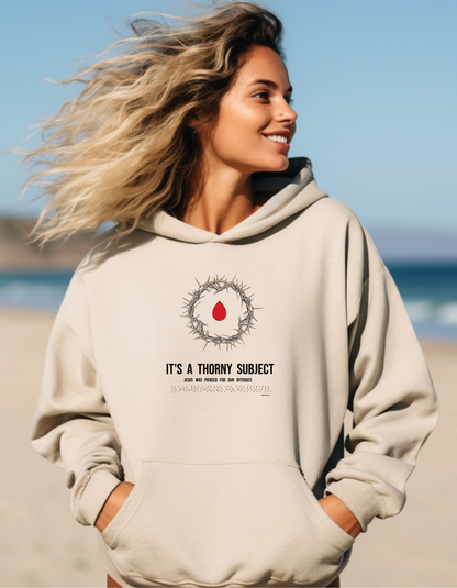 Thorny Subject Women’s Christian Hoodie – Faith-Based Crown of Thorns Sweatshirt