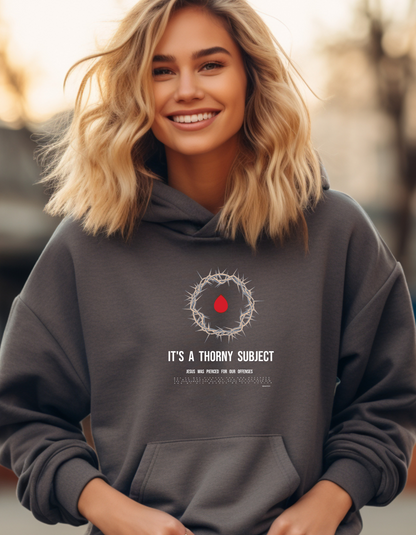 Thorny Subject Women’s Christian Hoodie – Faith-Based Crown of Thorns Sweatshirt
