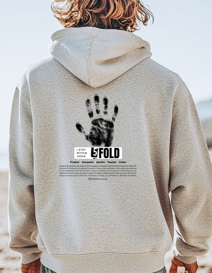 5-Fold Ministry Christian Hoodie – Faith-Based Men's Sweatshirt with Ephesians 4:11