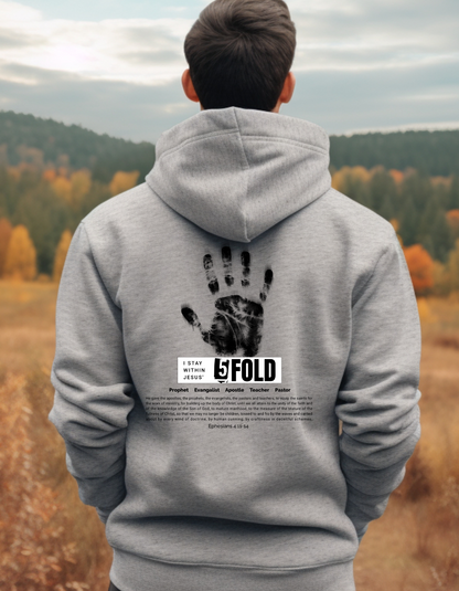 5-Fold Ministry Christian Hoodie – Faith-Based Men's Sweatshirt with Ephesians 4:11