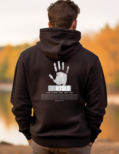 5-Fold Ministry Christian Hoodie – Faith-Based Men's Sweatshirt with Ephesians 4:11