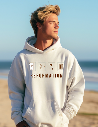Reformation Hoodie Christian Sweatshirt for Men | 95 Theses Martin Luther