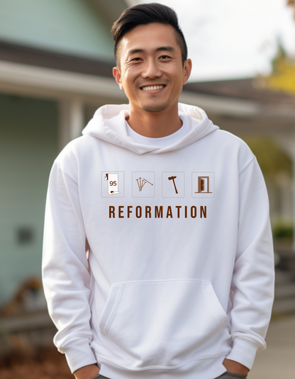 Reformation Hoodie Christian Sweatshirt for Men | 95 Theses Martin Luther