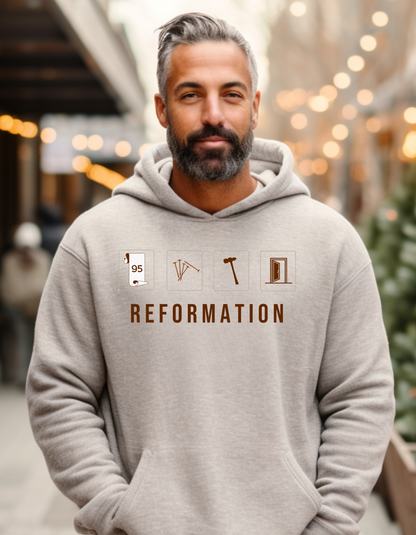 Reformation Hoodie Christian Sweatshirt for Men | 95 Theses Martin Luther