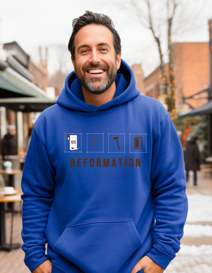 Reformation Hoodie Christian Sweatshirt for Men | 95 Theses Martin Luther