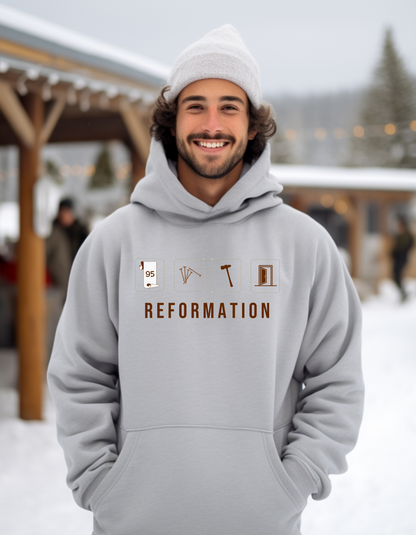 Reformation Hoodie Christian Sweatshirt for Men | 95 Theses Martin Luther