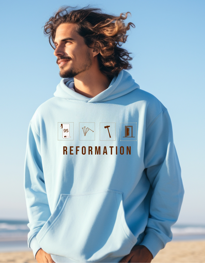 Reformation Hoodie Christian Sweatshirt for Men | 95 Theses Martin Luther
