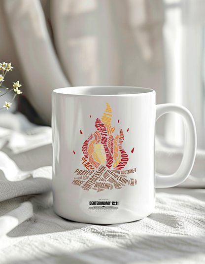 Christian Faith Mug – Deuteronomy 12:11 Bible Verse – Inspirational Scripture Gift 11oz