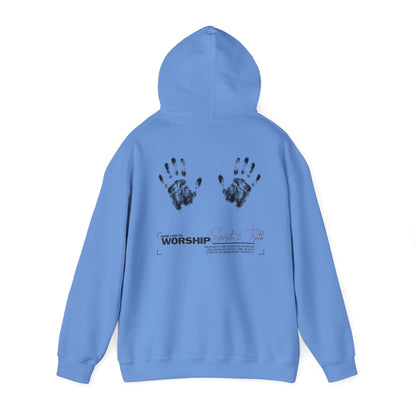 Here I Am to Worship Women’s Christian Hoodie – Spirit & Truth Faith-Based Sweatshirt