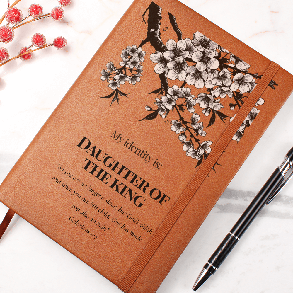 Daughter of the King Christian Journal – Galatians 4:7 Scripture Notebook  – My Identity Series - Free Shipping