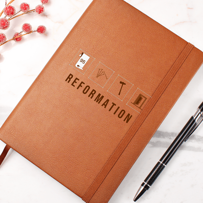 Reformation Leather Journal – 95 Theses Vintage Design | Faith-Inspired Notebook - FREE Shipping