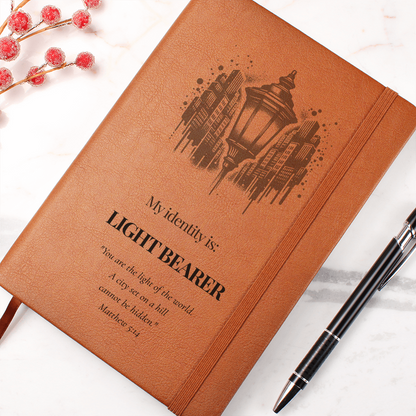 Light Bearer Leather Journal – Identity Series | Radiate Purpose & Faith - FREE Shipping