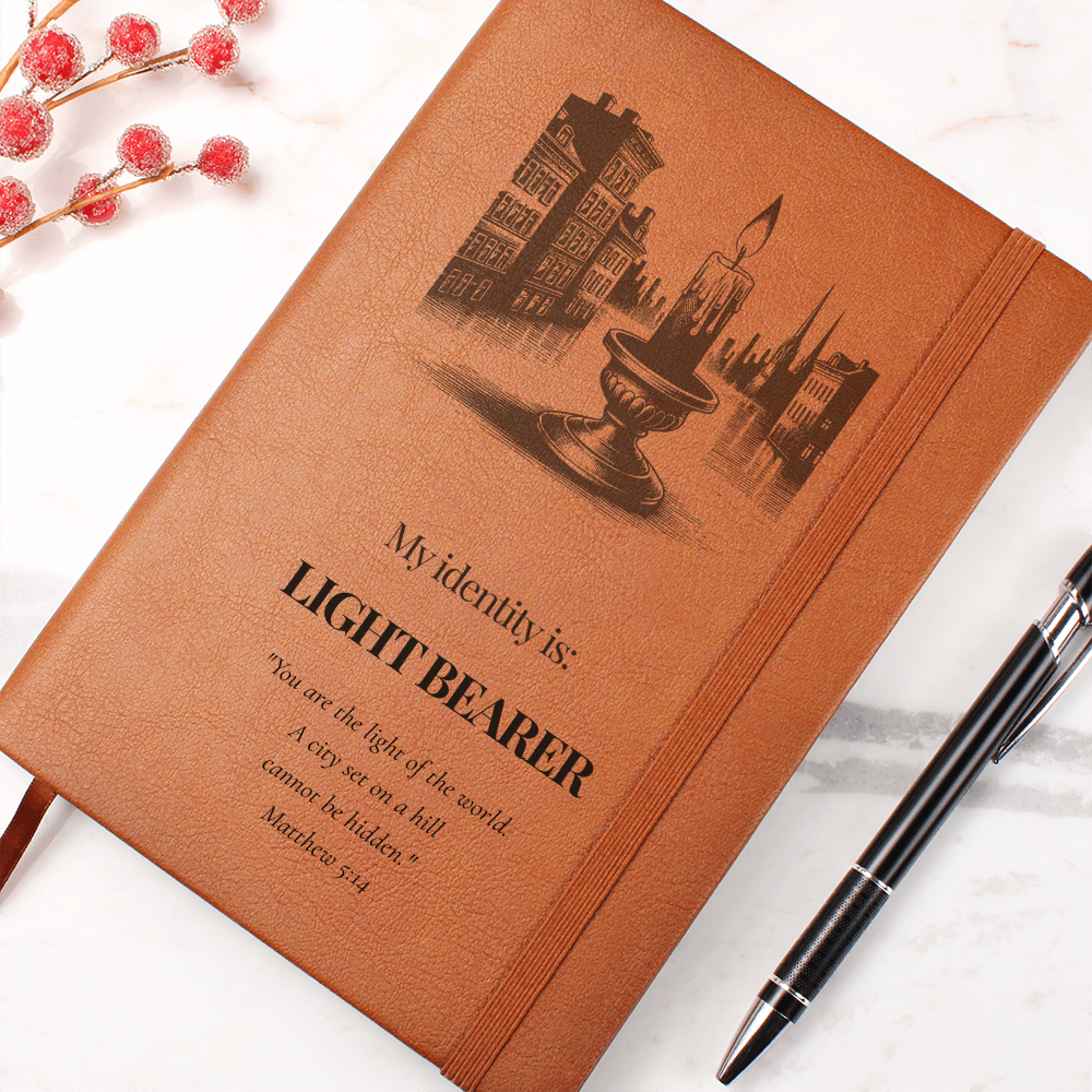 Light Bearer Leather Journal – Identity Series | Radiate Purpose & Faith - FREE Shipping