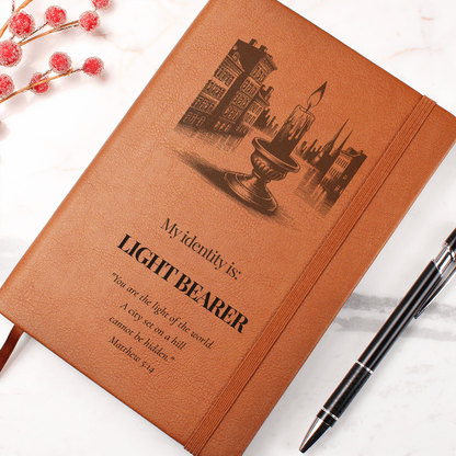 Light Bearer Leather Journal – Identity Series | Radiate Purpose & Faith - FREE Shipping