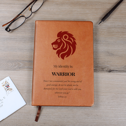 Warrior Christian Journal – Joshua 1:9 Lion Design Notebook  – My Identity Series - FREE Shipping
