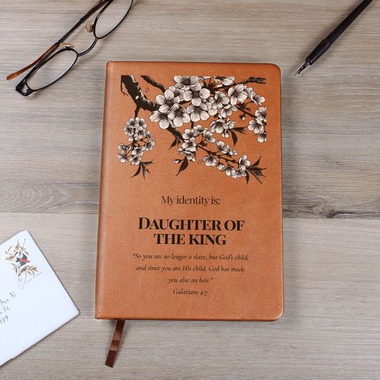 Daughter of the King Christian Journal – Galatians 4:7 Scripture Notebook  – My Identity Series - Free Shipping