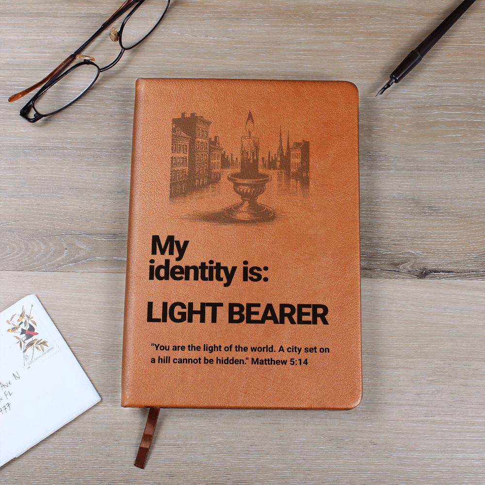 Light Bearer Leather Journal – Identity Series | Radiate Purpose & Faith - FREE Shipping