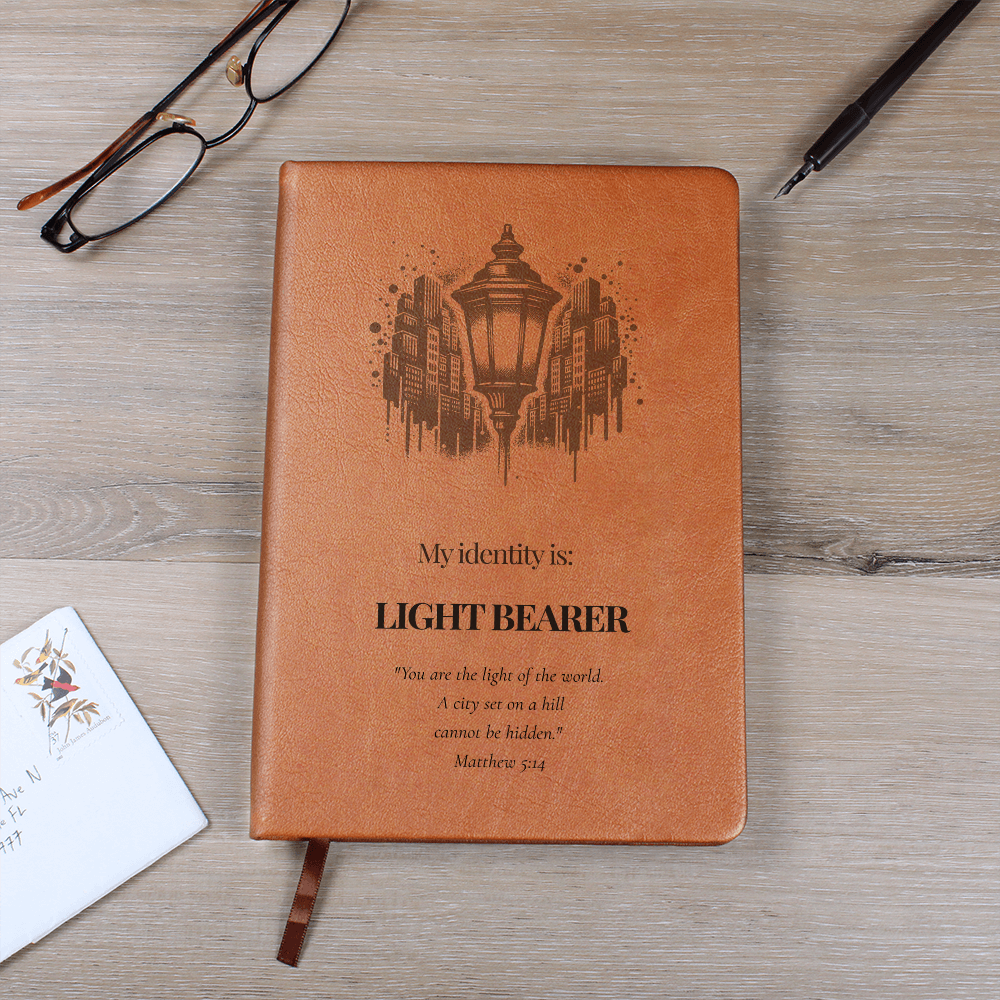 Light Bearer Leather Journal – Identity Series | Radiate Purpose & Faith - FREE Shipping