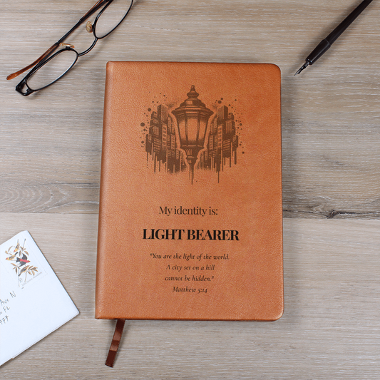 Light Bearer Leather Journal – Identity Series | Radiate Purpose & Faith - FREE Shipping