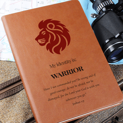 Warrior Christian Journal – Joshua 1:9 Lion Design Notebook  – My Identity Series - FREE Shipping