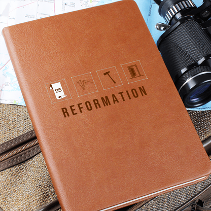 Reformation Leather Journal – 95 Theses Vintage Design | Faith-Inspired Notebook - FREE Shipping