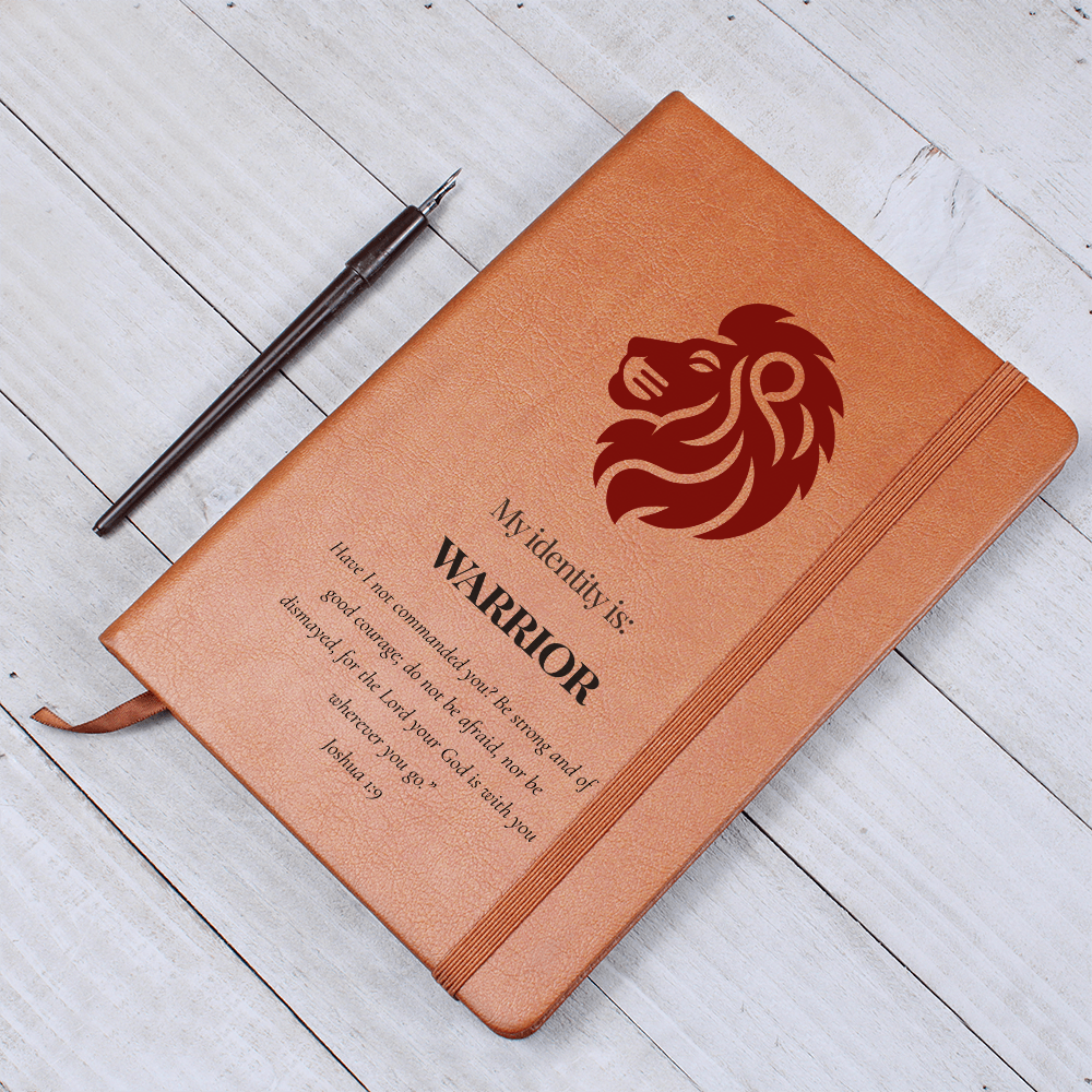 Warrior Christian Journal – Joshua 1:9 Lion Design Notebook  – My Identity Series - FREE Shipping
