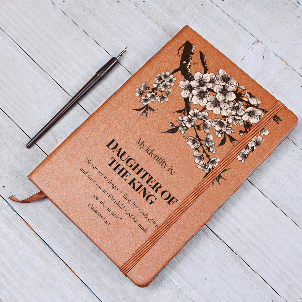 Daughter of the King Christian Journal – Galatians 4:7 Scripture Notebook  – My Identity Series - Free Shipping