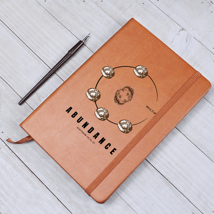 Miracle of Multiplication Leather Journal – Loaves & Fishes Design | Faith-Inspired Notebook - FREE Shipping