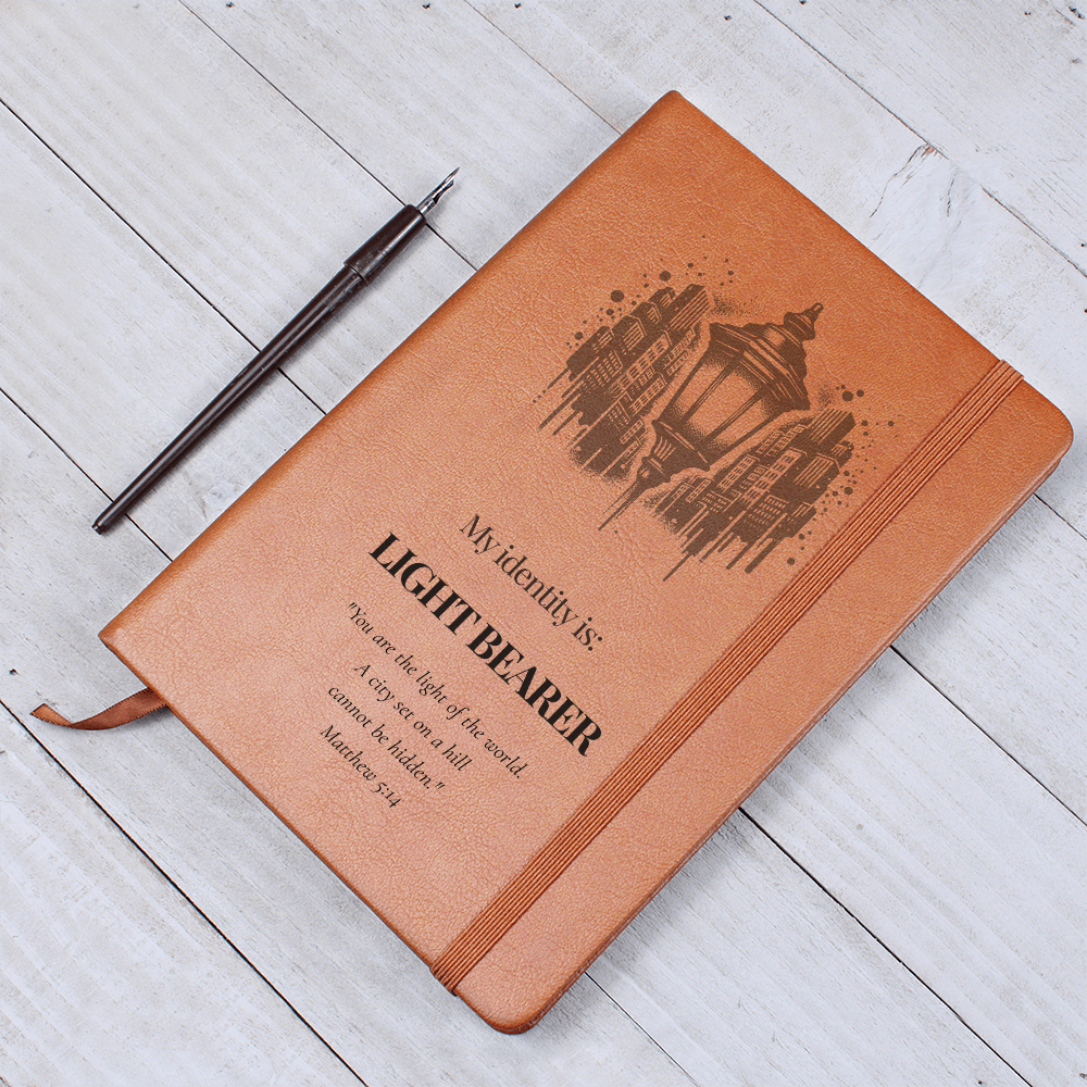 Light Bearer Leather Journal – Identity Series | Radiate Purpose & Faith - FREE Shipping