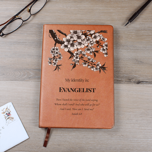 Evangelist Christian Journal – Isaiah 6:8 Scripture Notebook – My Identity Series - FREE Shipping