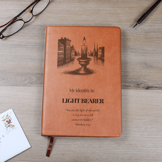 Light Bearer Leather Journal – Identity Series | Radiate Purpose & Faith - FREE Shipping