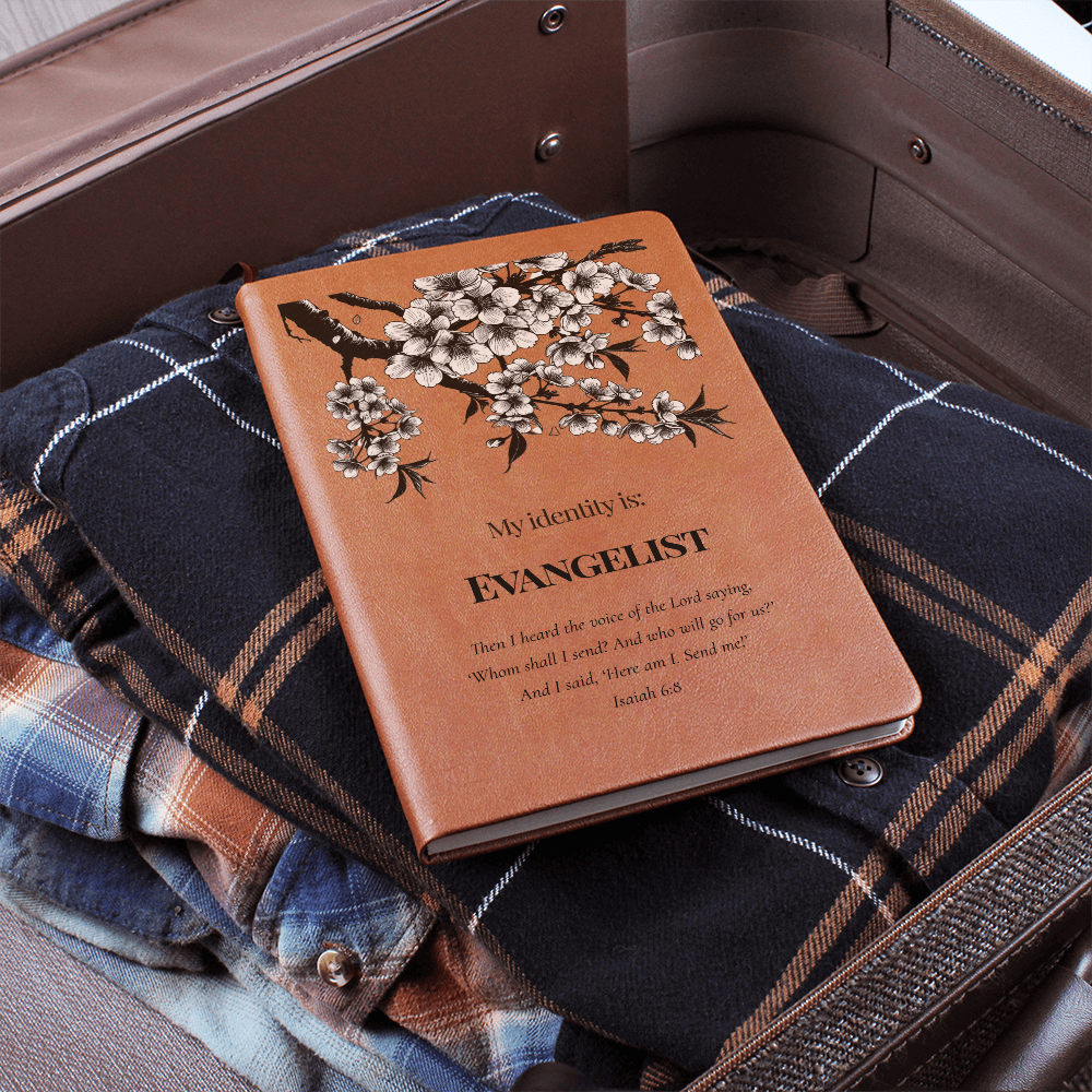 Evangelist Christian Journal – Isaiah 6:8 Scripture Notebook – My Identity Series - FREE Shipping