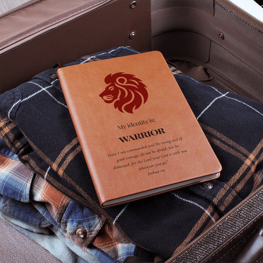 Warrior Christian Journal – Joshua 1:9 Lion Design Notebook  – My Identity Series - FREE Shipping