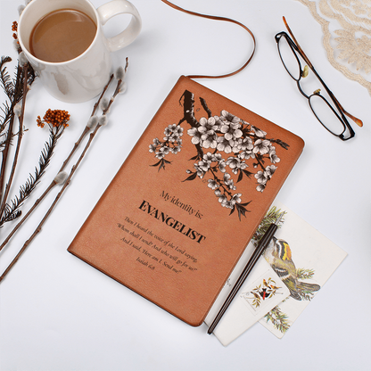Evangelist Christian Journal – Isaiah 6:8 Scripture Notebook – My Identity Series - FREE Shipping