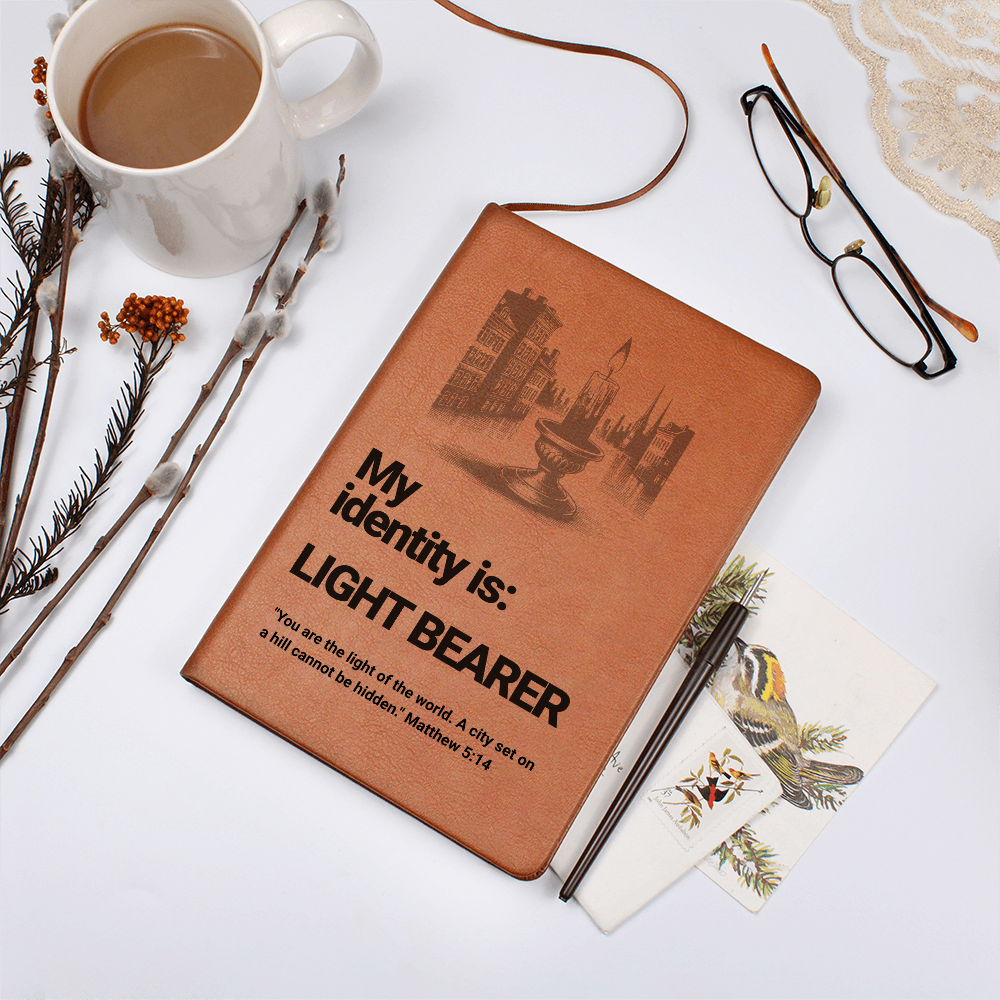 Light Bearer Leather Journal – Identity Series | Radiate Purpose & Faith - FREE Shipping