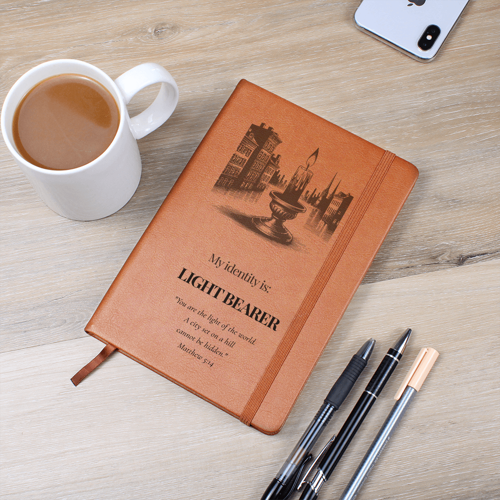 Light Bearer Leather Journal – Identity Series | Radiate Purpose & Faith - FREE Shipping