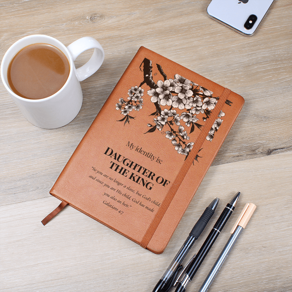 Daughter of the King Christian Journal – Galatians 4:7 Scripture Notebook  – My Identity Series - Free Shipping