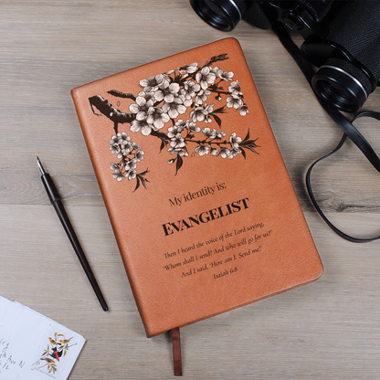 Evangelist Christian Journal – Isaiah 6:8 Scripture Notebook – My Identity Series - FREE Shipping