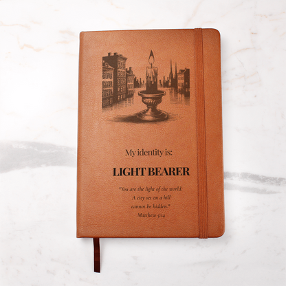 Light Bearer Leather Journal – Identity Series | Radiate Purpose & Faith - FREE Shipping